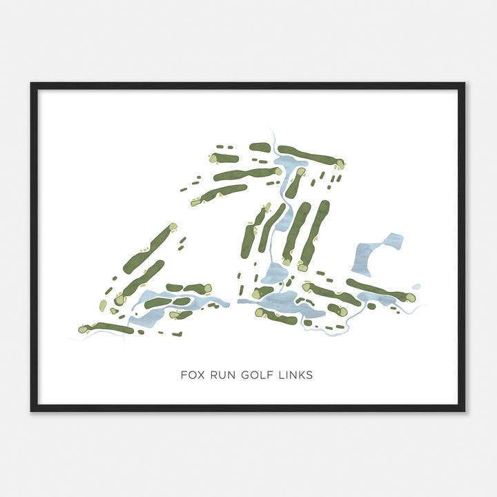 Print of Fox Run Golf Links Modern Map