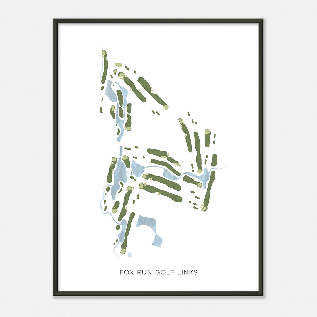 Print of Fox Run Golf Links Modern Map