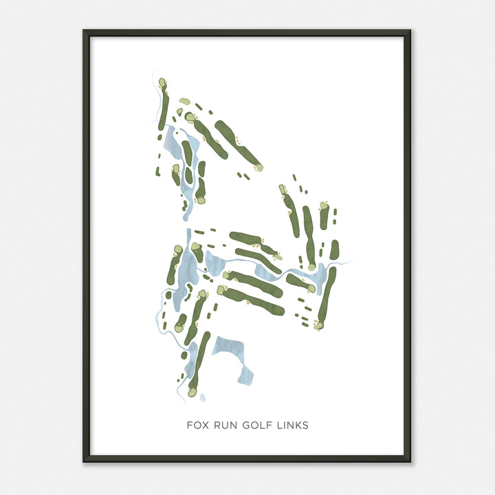 Print of Fox Run Golf Links Modern Map