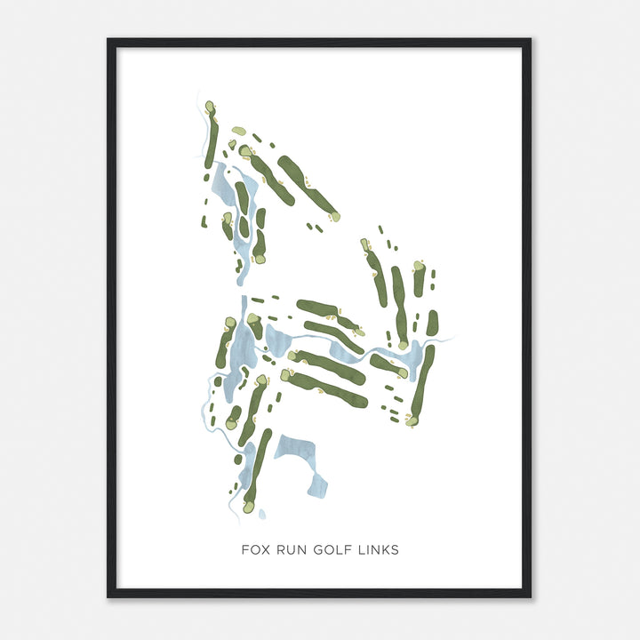 Print of Fox Run Golf Links Modern Map