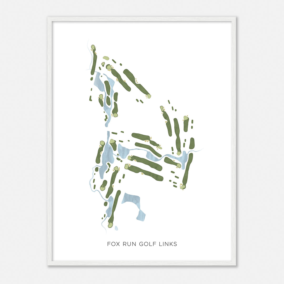 Print of Fox Run Golf Links Modern Map