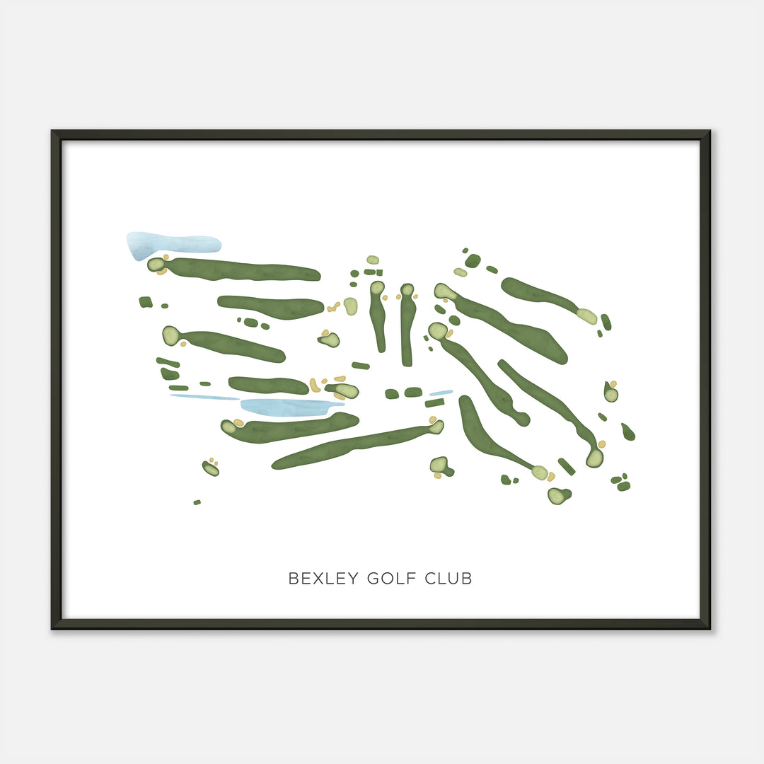 Print of Bexley Golf Club Modern Map