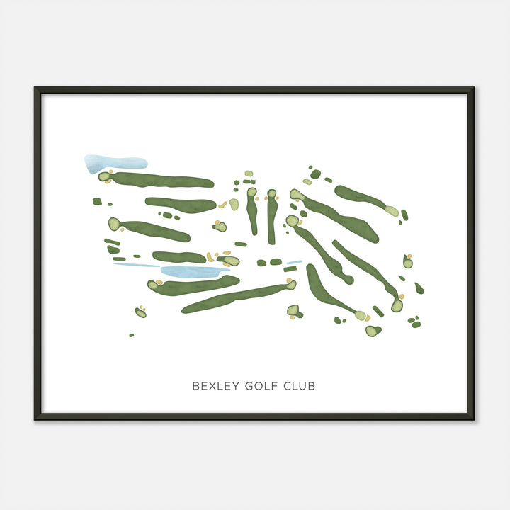 Print of Bexley Golf Club Modern Map