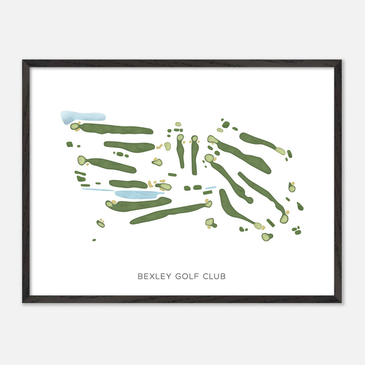 Print of Bexley Golf Club Modern Map