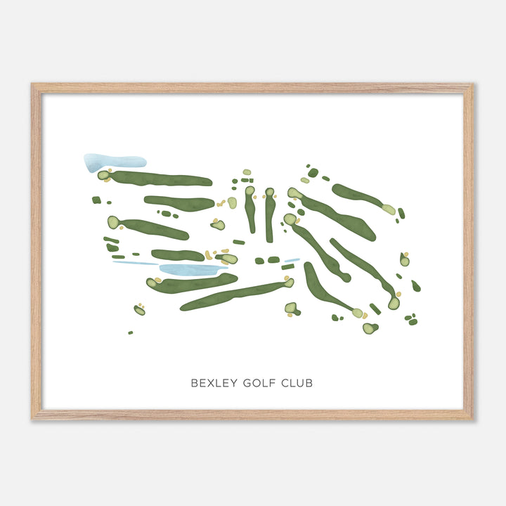 Print of Bexley Golf Club Modern Map