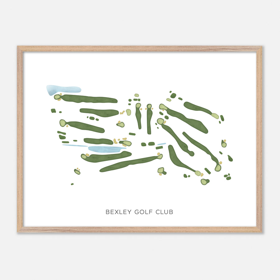 Print of Bexley Golf Club Modern Map