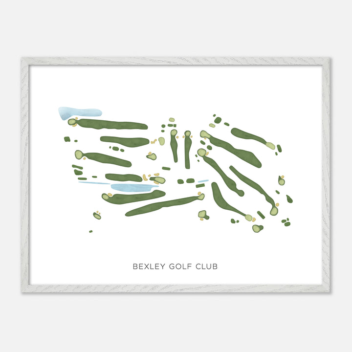 Print of Bexley Golf Club Modern Map