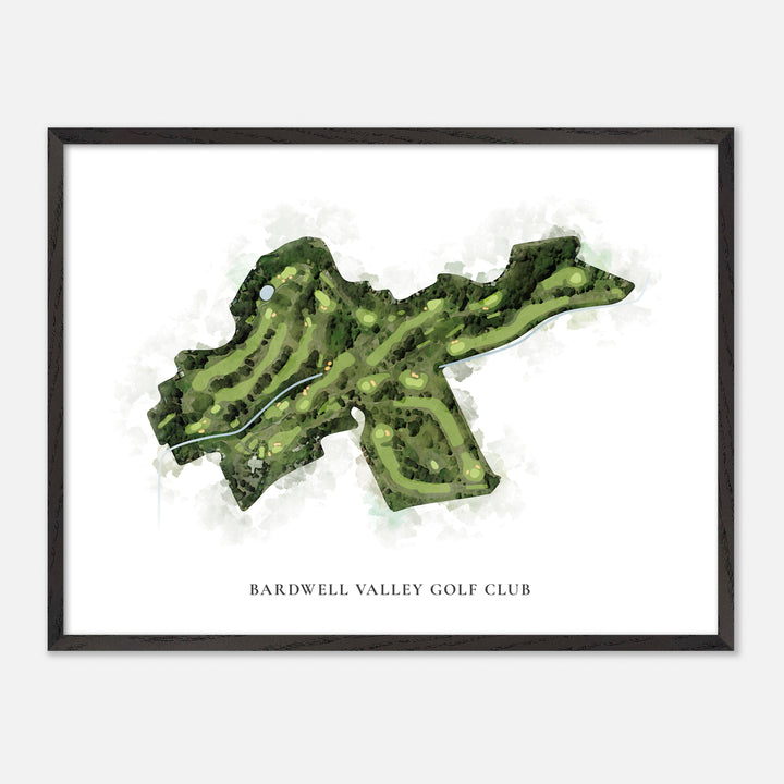 Print of Bardwell Valley Golf Club Classic Map