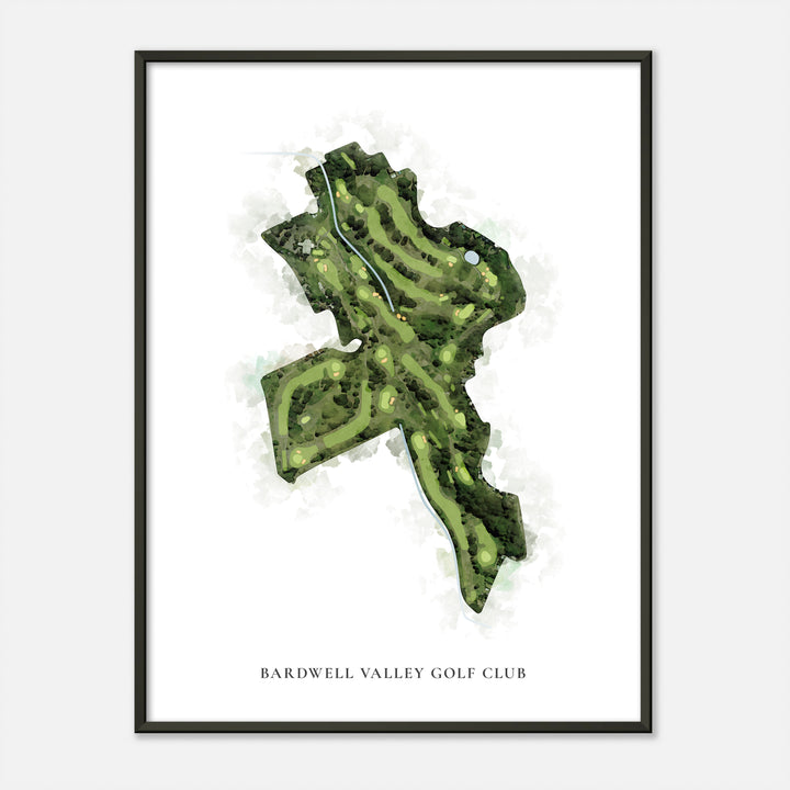 Print of Bardwell Valley Golf Club Classic Map