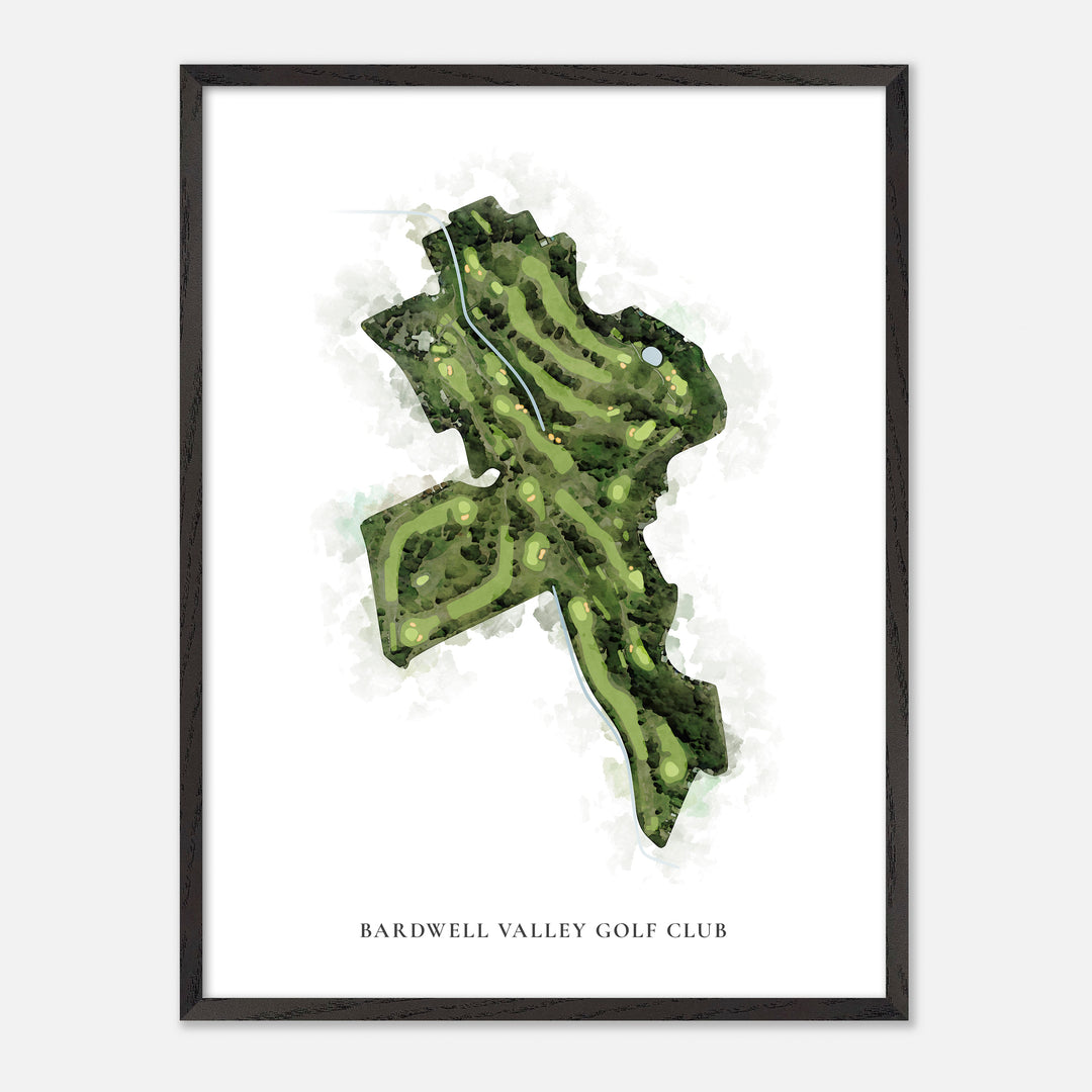 Print of Bardwell Valley Golf Club Classic Map