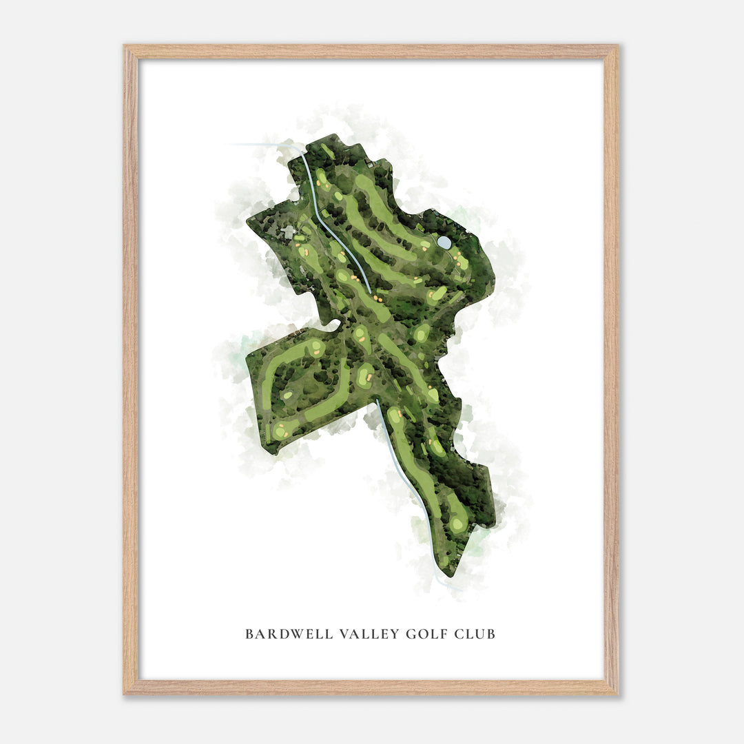 Print of Bardwell Valley Golf Club Classic Map