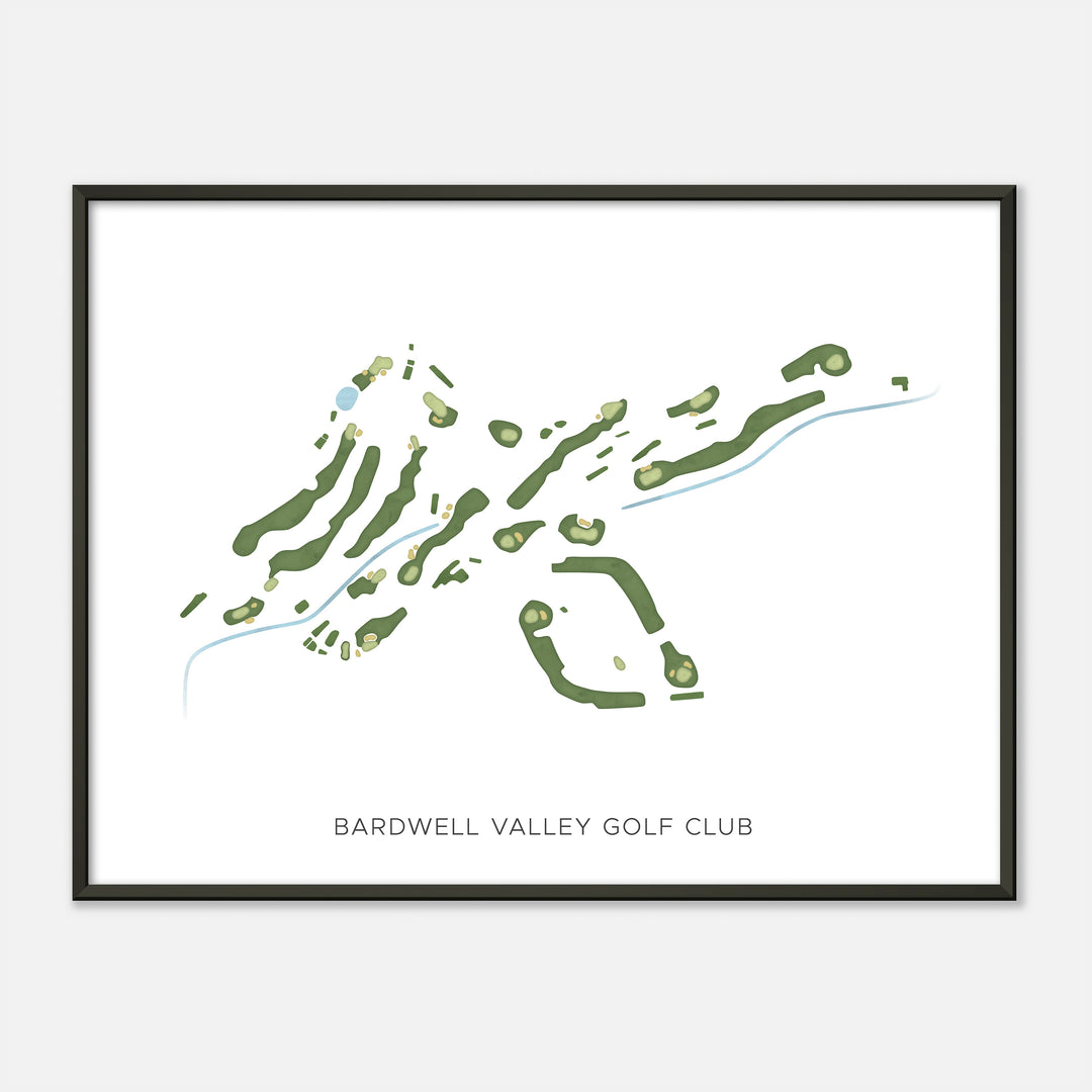 Print of Bardwell Valley Golf Club Modern Map
