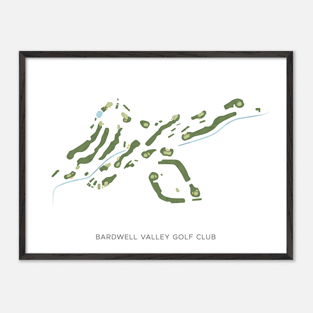 Print of Bardwell Valley Golf Club Modern Map