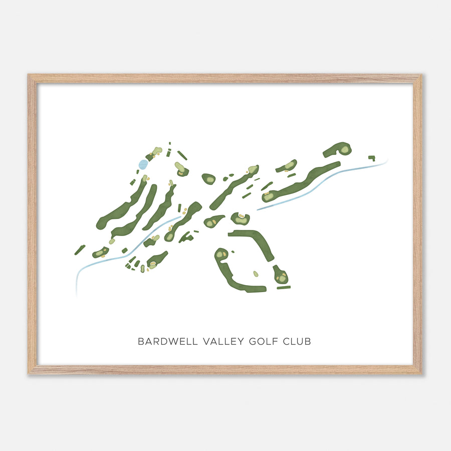 Print of Bardwell Valley Golf Club Modern Map