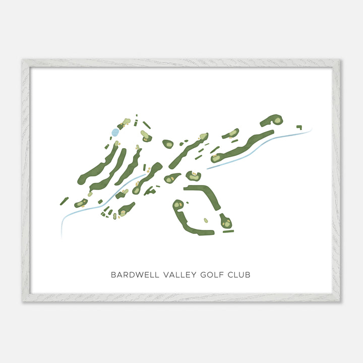 Print of Bardwell Valley Golf Club Modern Map