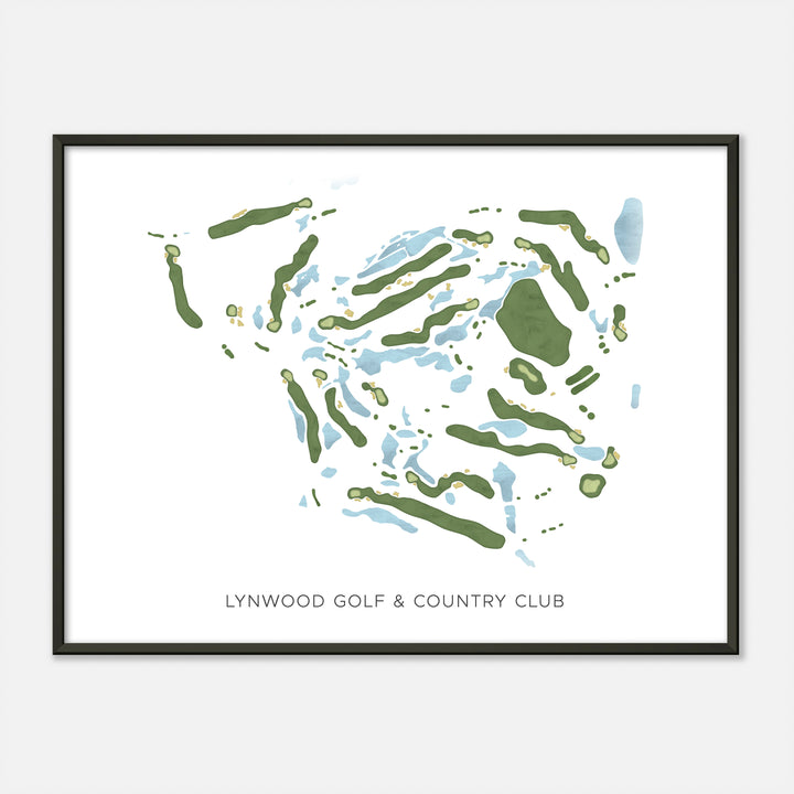 Print of Lynwood Golf & Country Club Modern Map