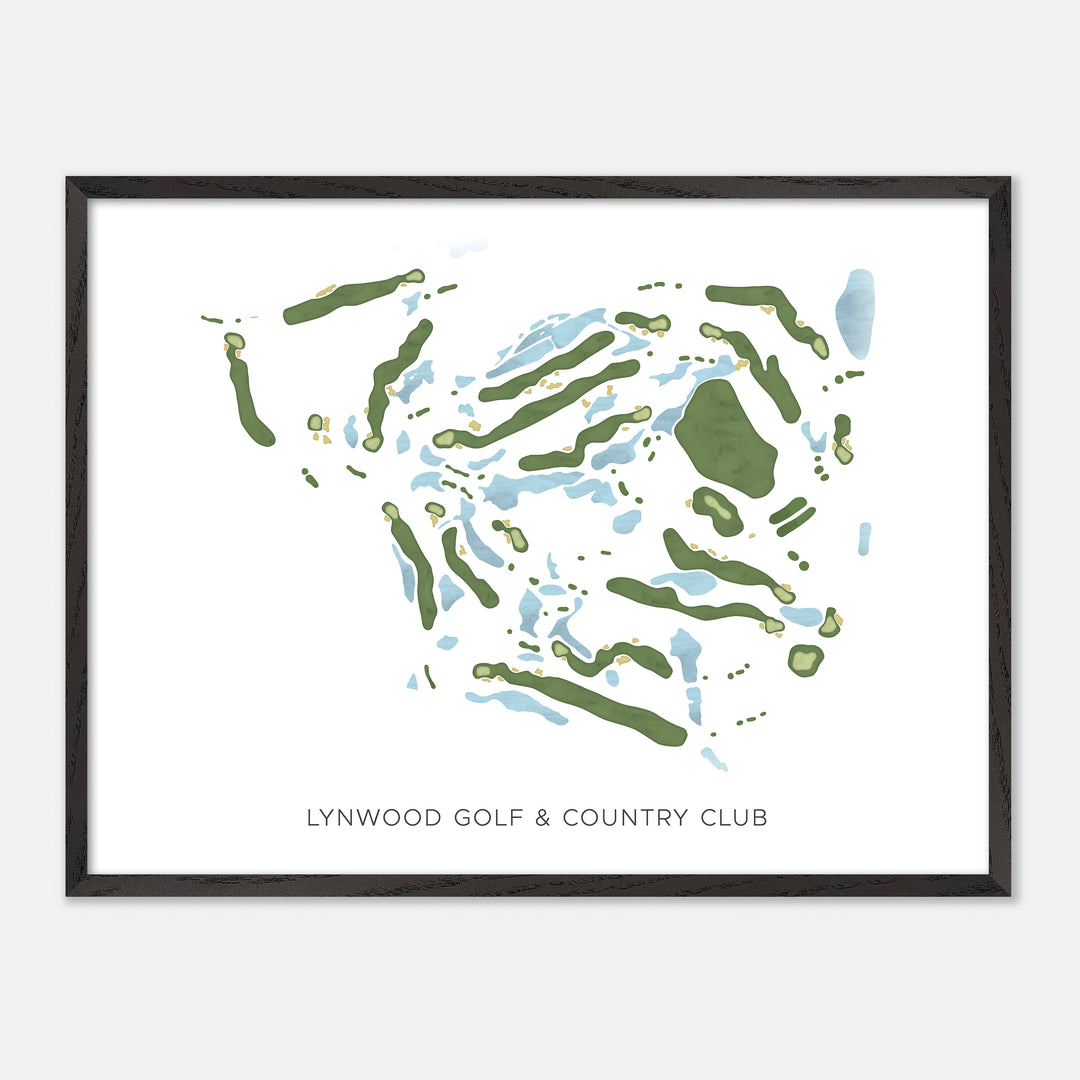 Print of Lynwood Golf & Country Club Modern Map