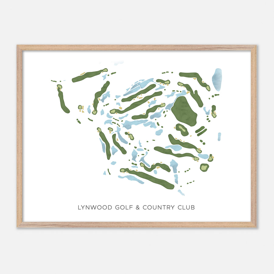 Print of Lynwood Golf & Country Club Modern Map