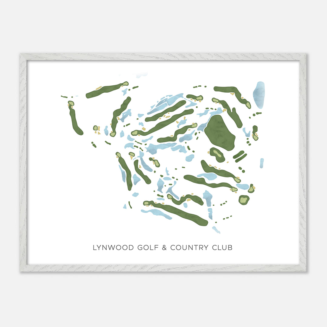 Print of Lynwood Golf & Country Club Modern Map