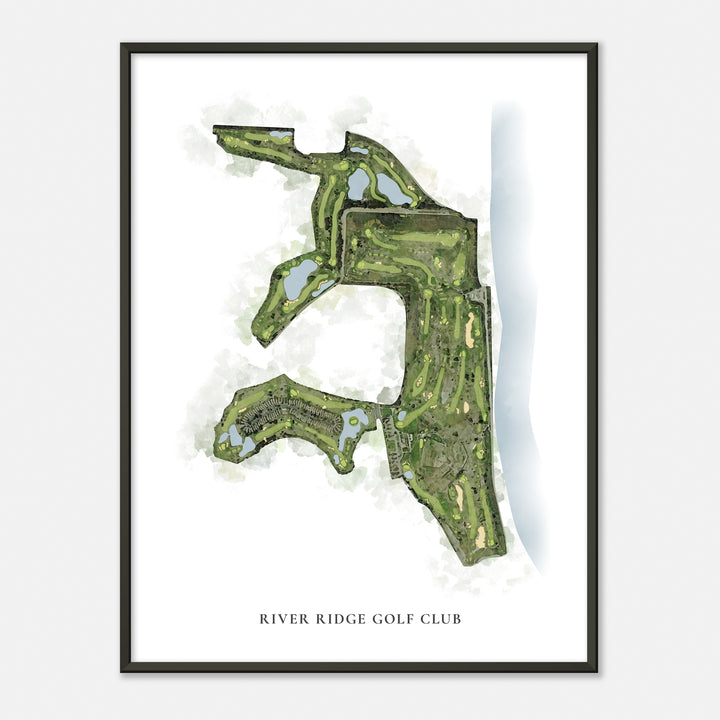 Print of River Ridge Golf Club Classic Map