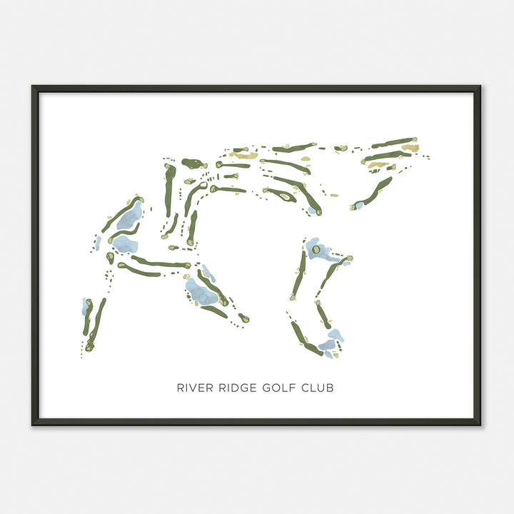 Print of River Ridge Golf Club Modern Map