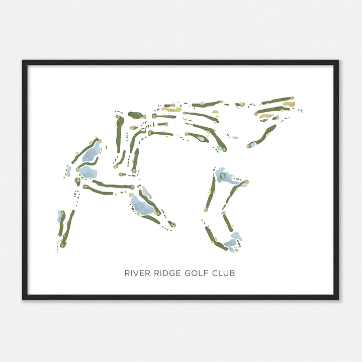 Print of River Ridge Golf Club Modern Map