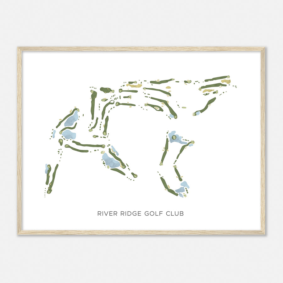 Print of River Ridge Golf Club Modern Map