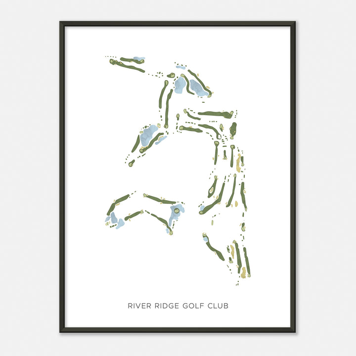 Print of River Ridge Golf Club Modern Map