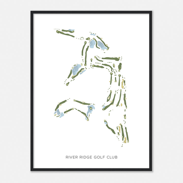 Print of River Ridge Golf Club Modern Map