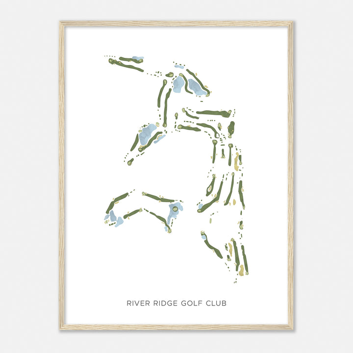 Print of River Ridge Golf Club Modern Map