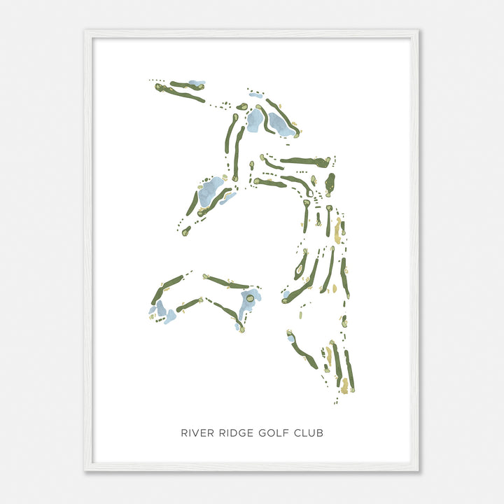 Print of River Ridge Golf Club Modern Map