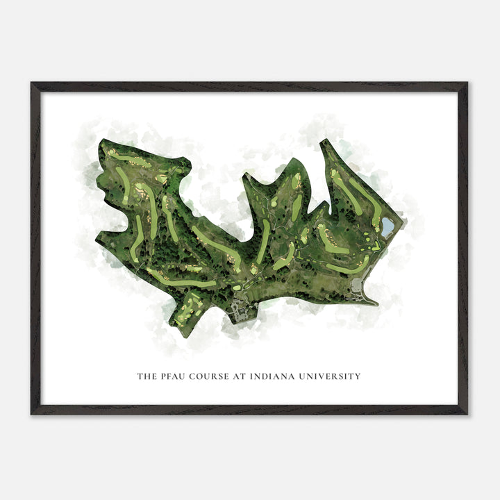 Print of The Pfau Course At Indiana University Classic Map
