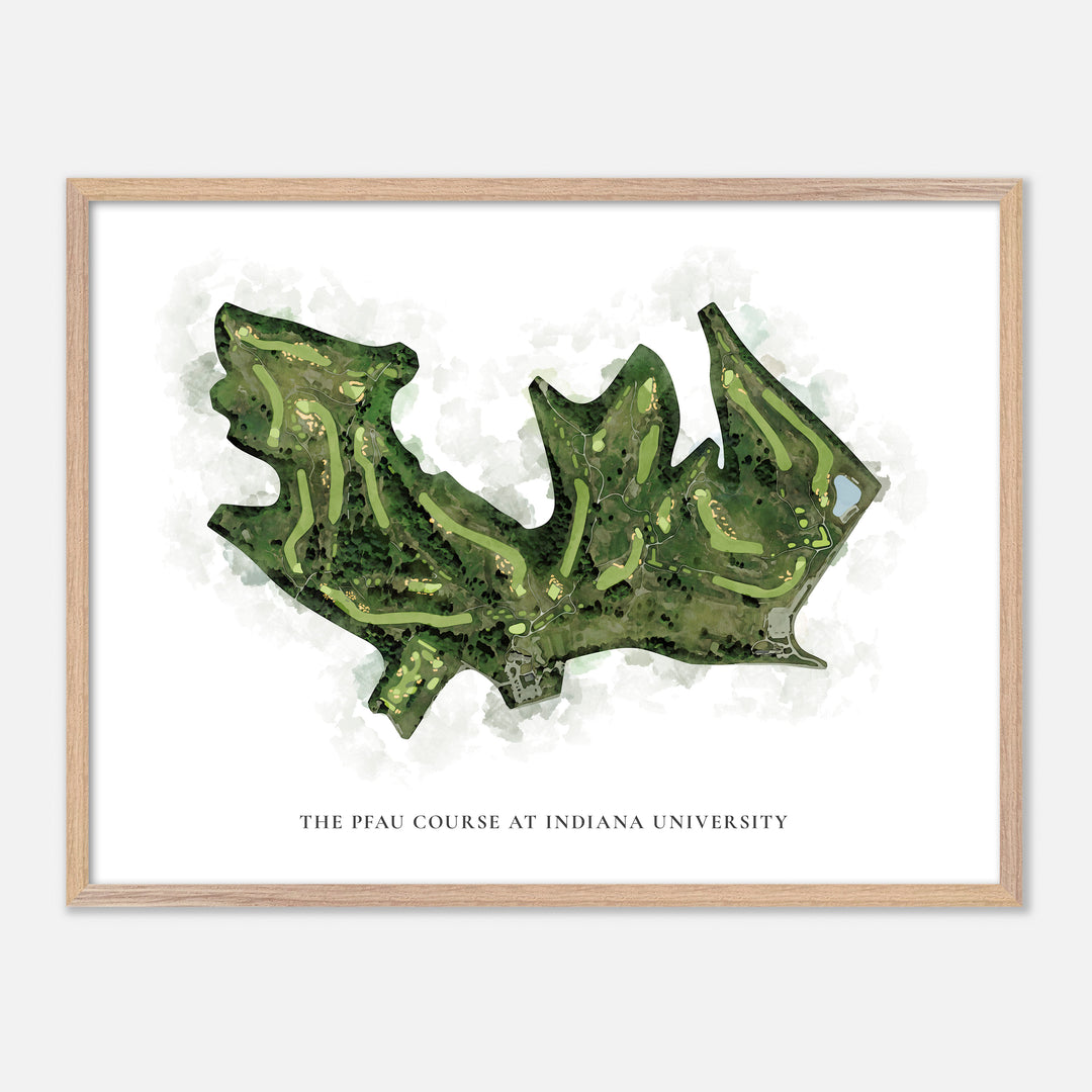 Print of The Pfau Course At Indiana University Classic Map