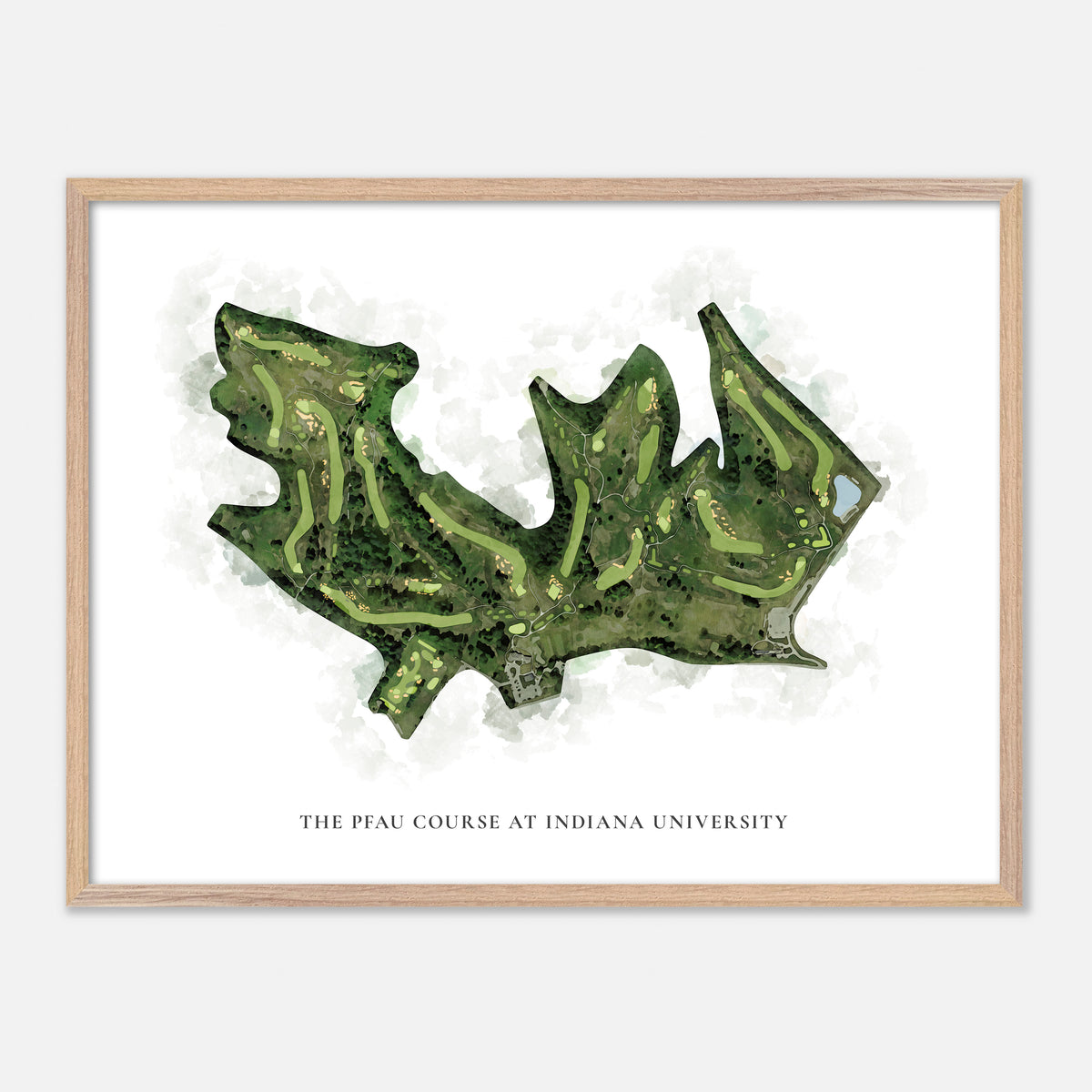 Print of The Pfau Course At Indiana University Classic Map