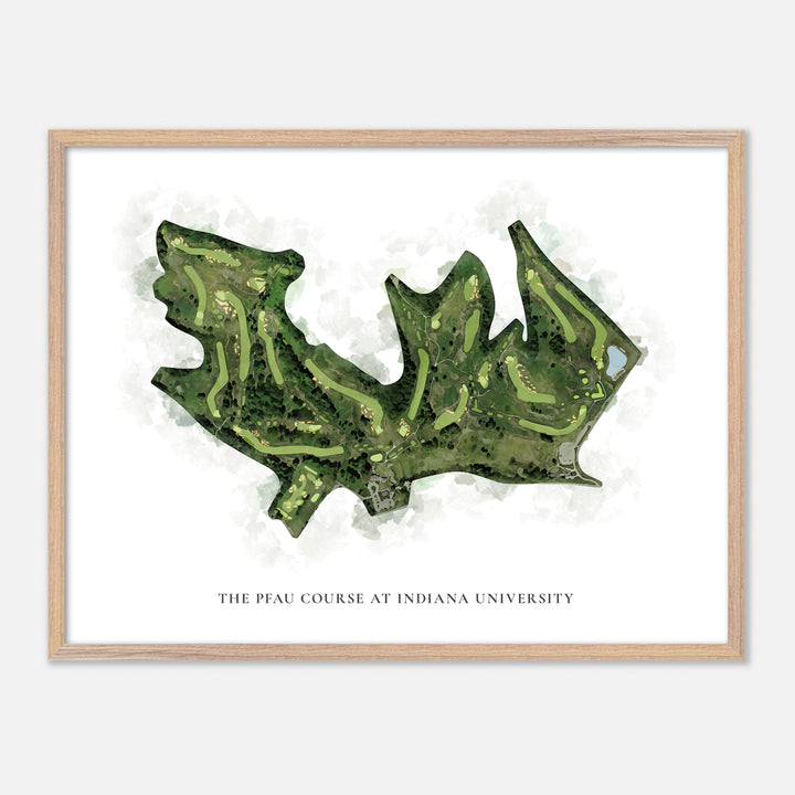 Print of The Pfau Course At Indiana University Classic Map