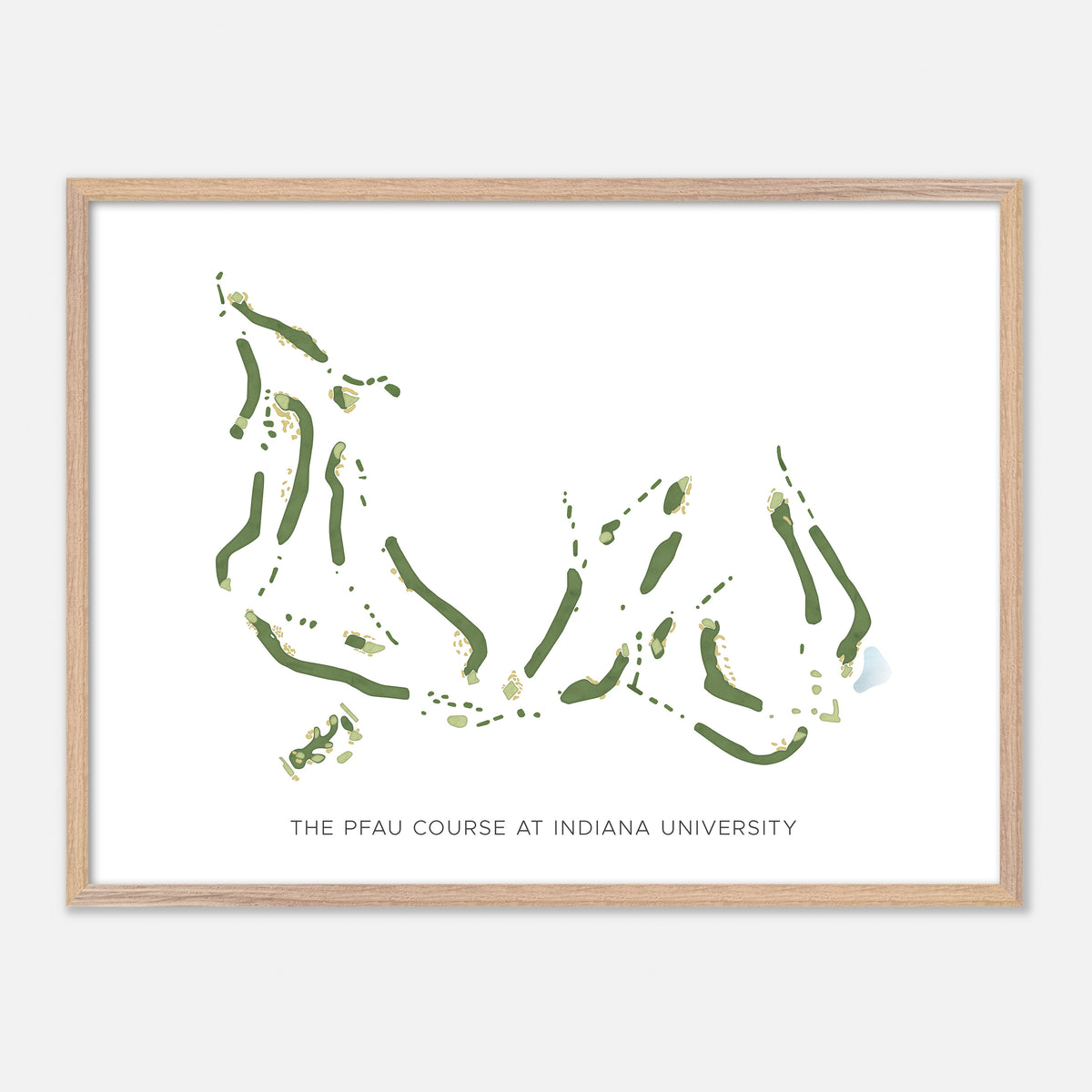 Print of The Pfau Course At Indiana University Modern Map