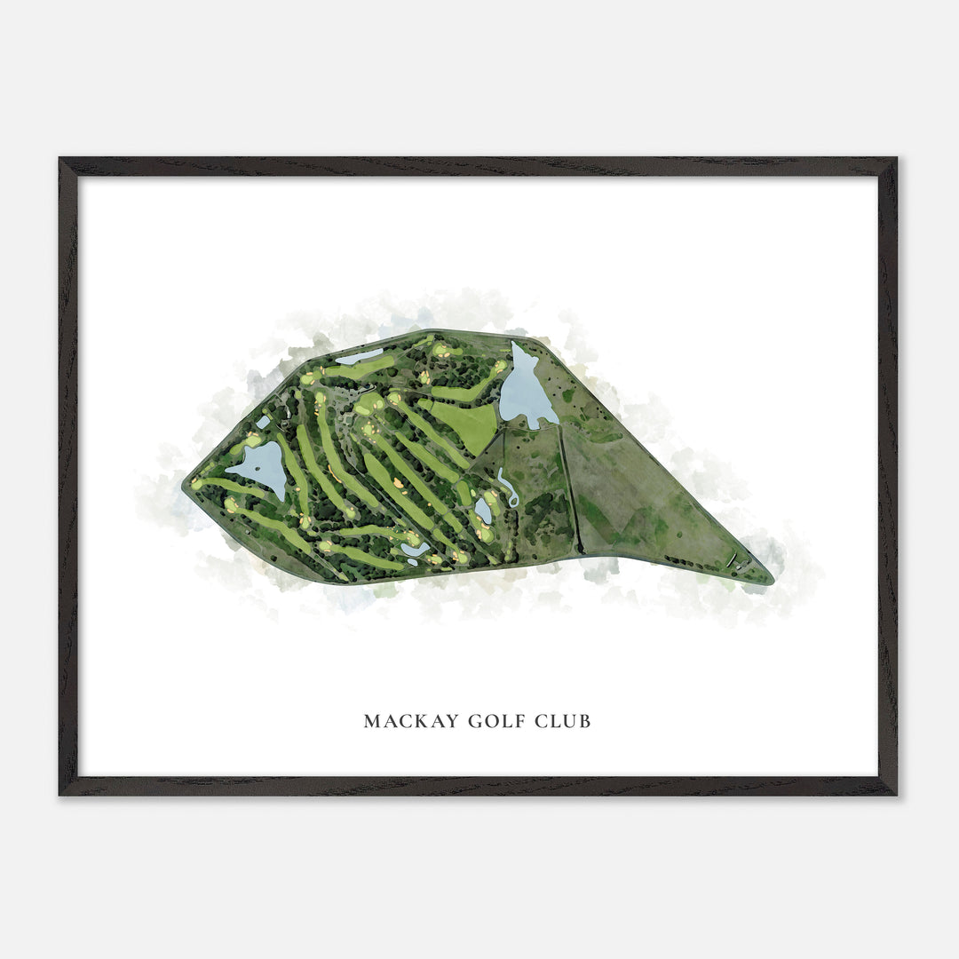 Print of Mackay Golf Club Classic Map
