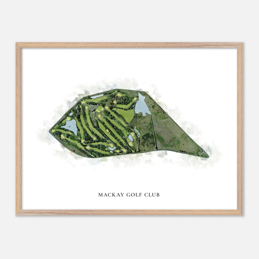 Print of Mackay Golf Club Classic Map