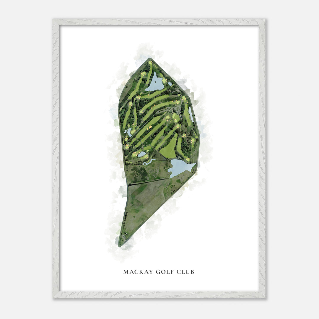 Print of Mackay Golf Club Classic Map