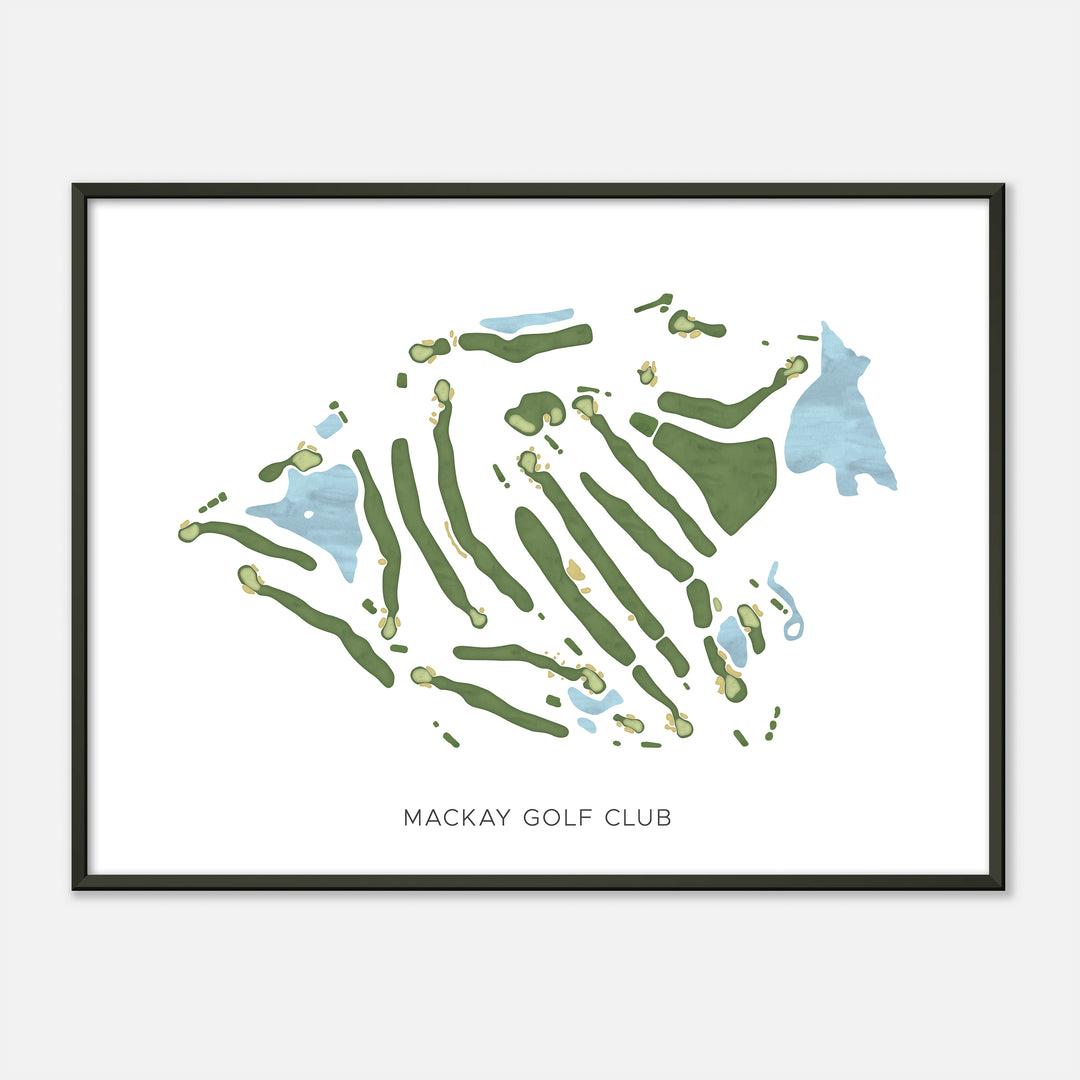 Print of Mackay Golf Club Modern Map