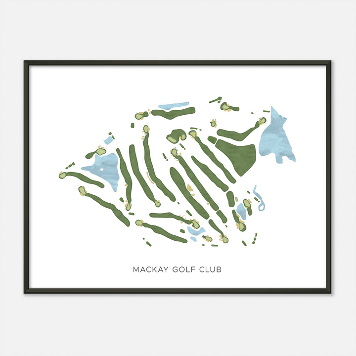 Print of Mackay Golf Club Modern Map