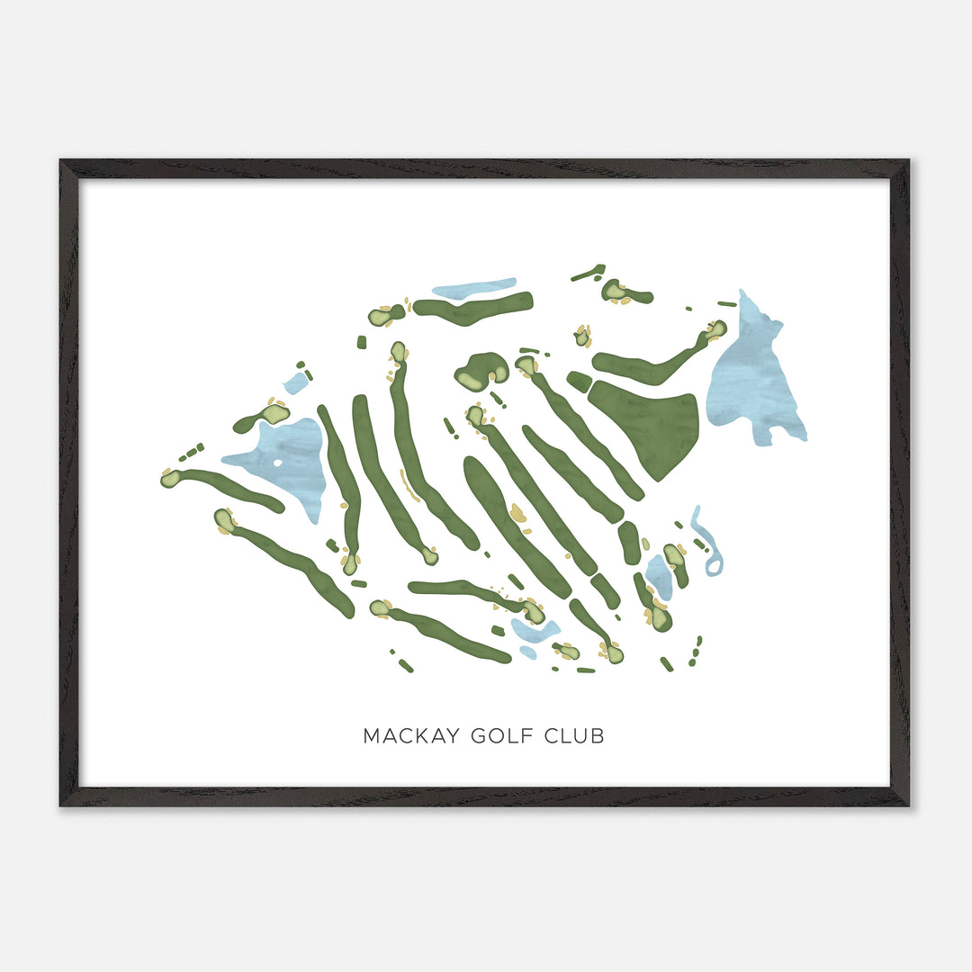 Print of Mackay Golf Club Modern Map