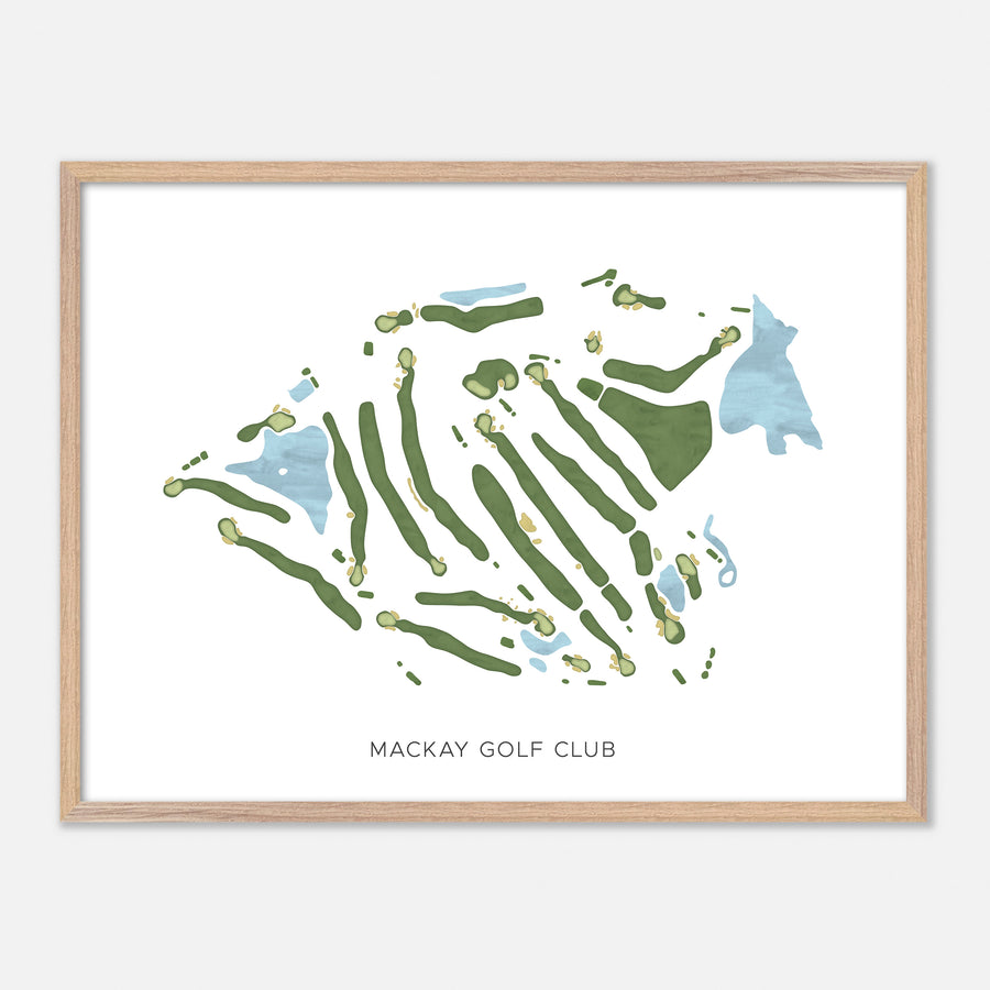 Print of Mackay Golf Club Modern Map