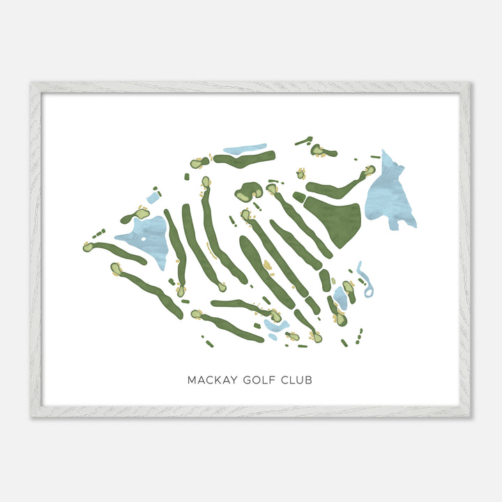 Print of Mackay Golf Club Modern Map