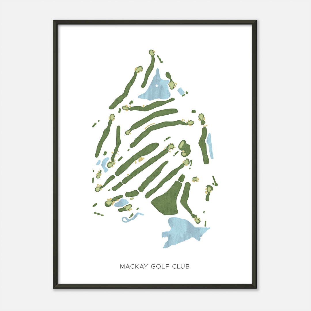 Print of Mackay Golf Club Modern Map