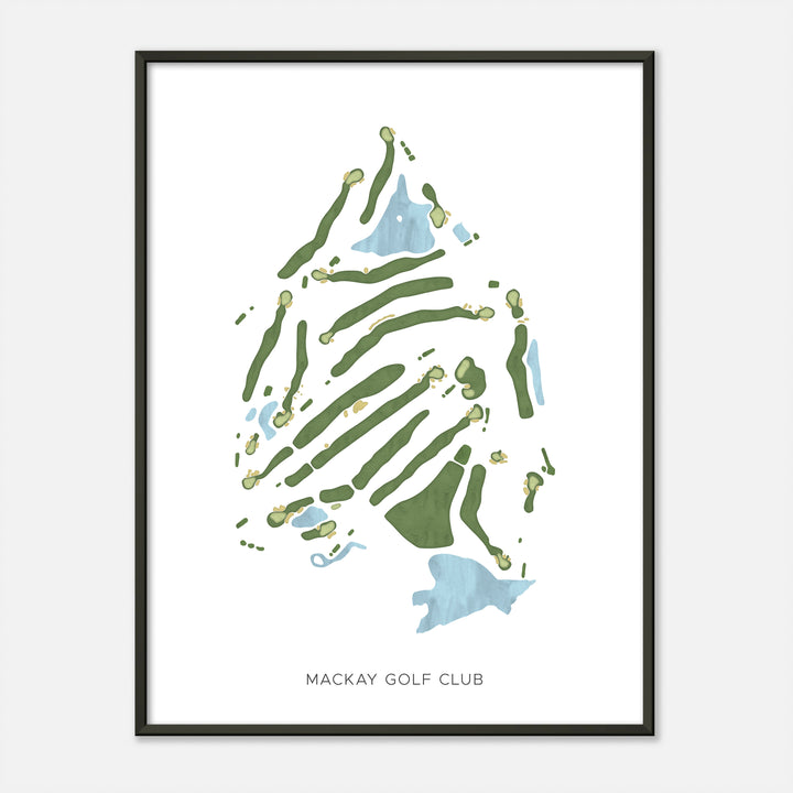 Print of Mackay Golf Club Modern Map
