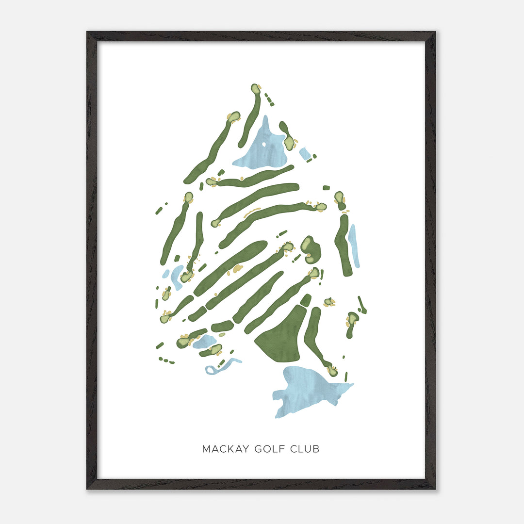 Print of Mackay Golf Club Modern Map