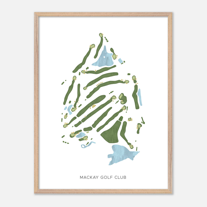 Print of Mackay Golf Club Modern Map