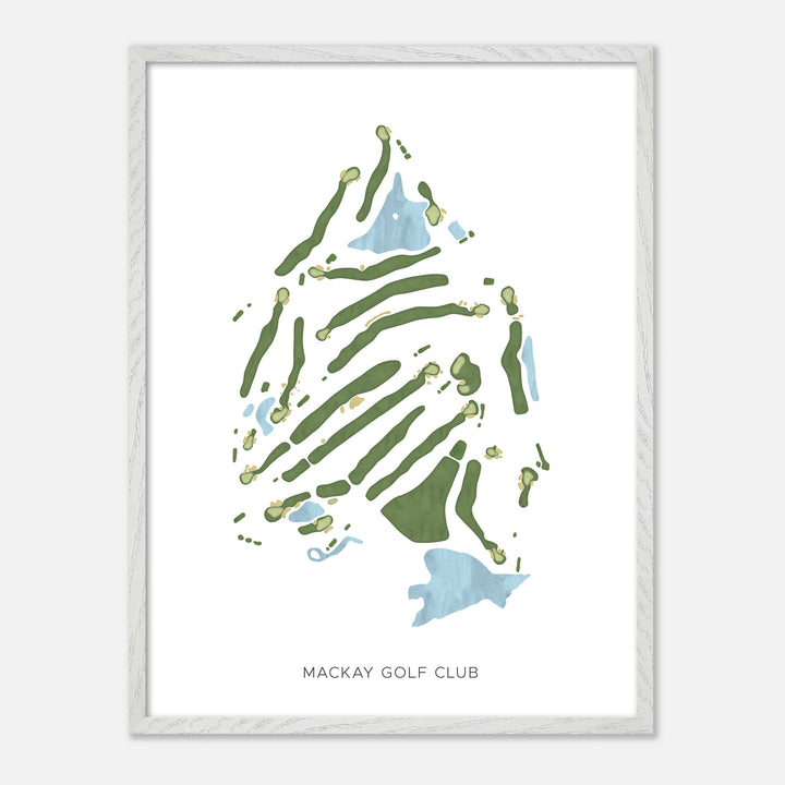 Print of Mackay Golf Club Modern Map