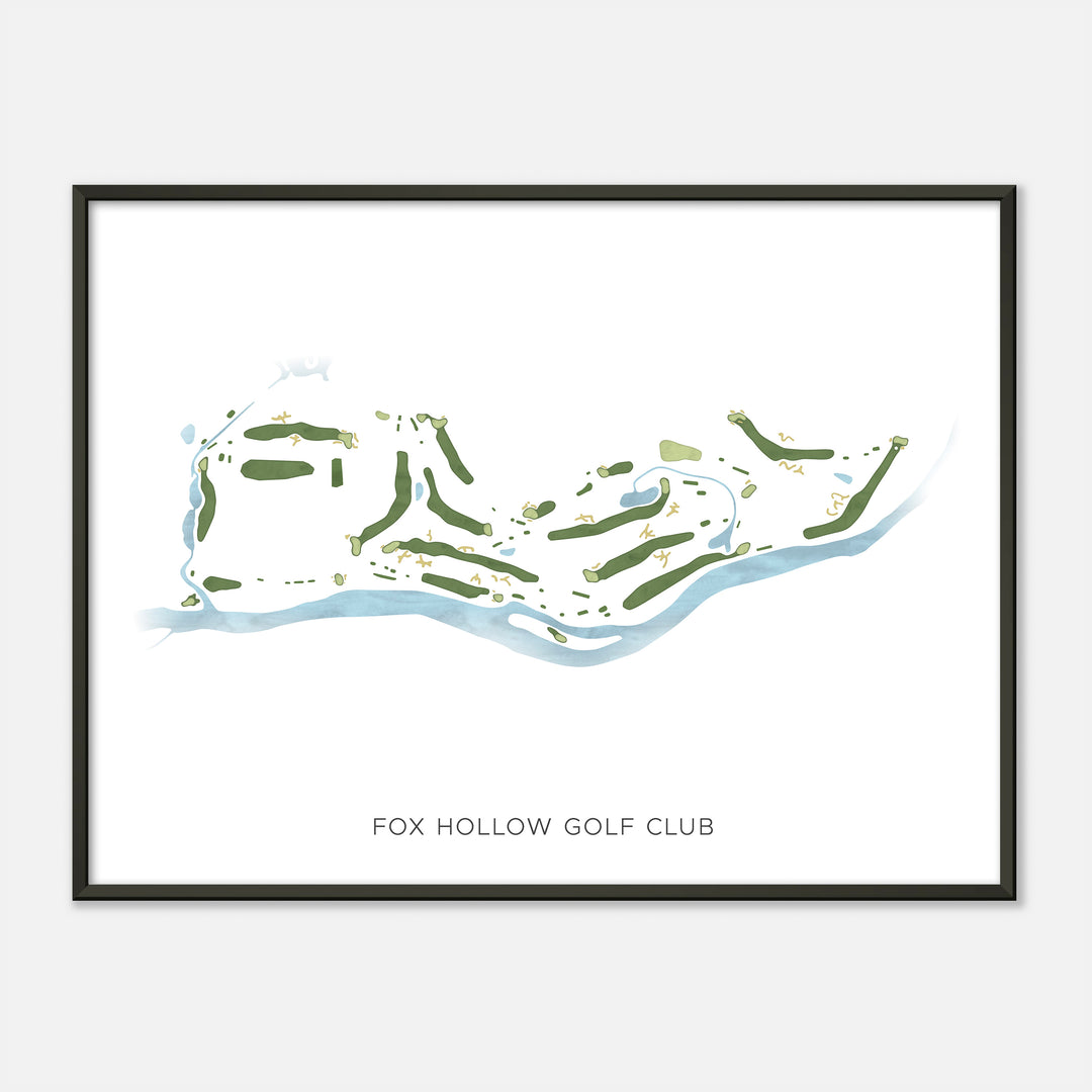 Print of Fox Hollow Golf Club Modern Map
